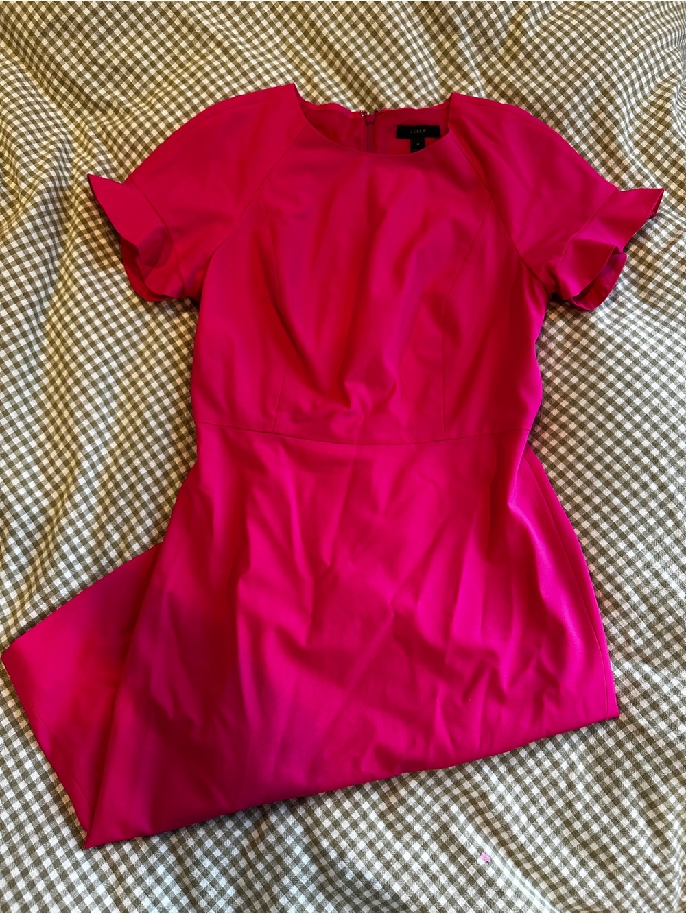 J Crew Hot Pink Short-Sleeve Dress